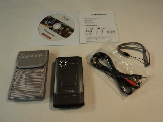 Supersonic Digital Video Camcorder 5.0 MP Gray IQ Sound 8x Zoom IQ-8600