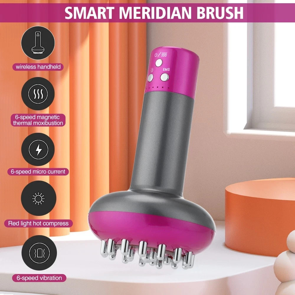 Electric Lymphatic Drainage Machine Microcurrent Meridian Body Massage Brush*