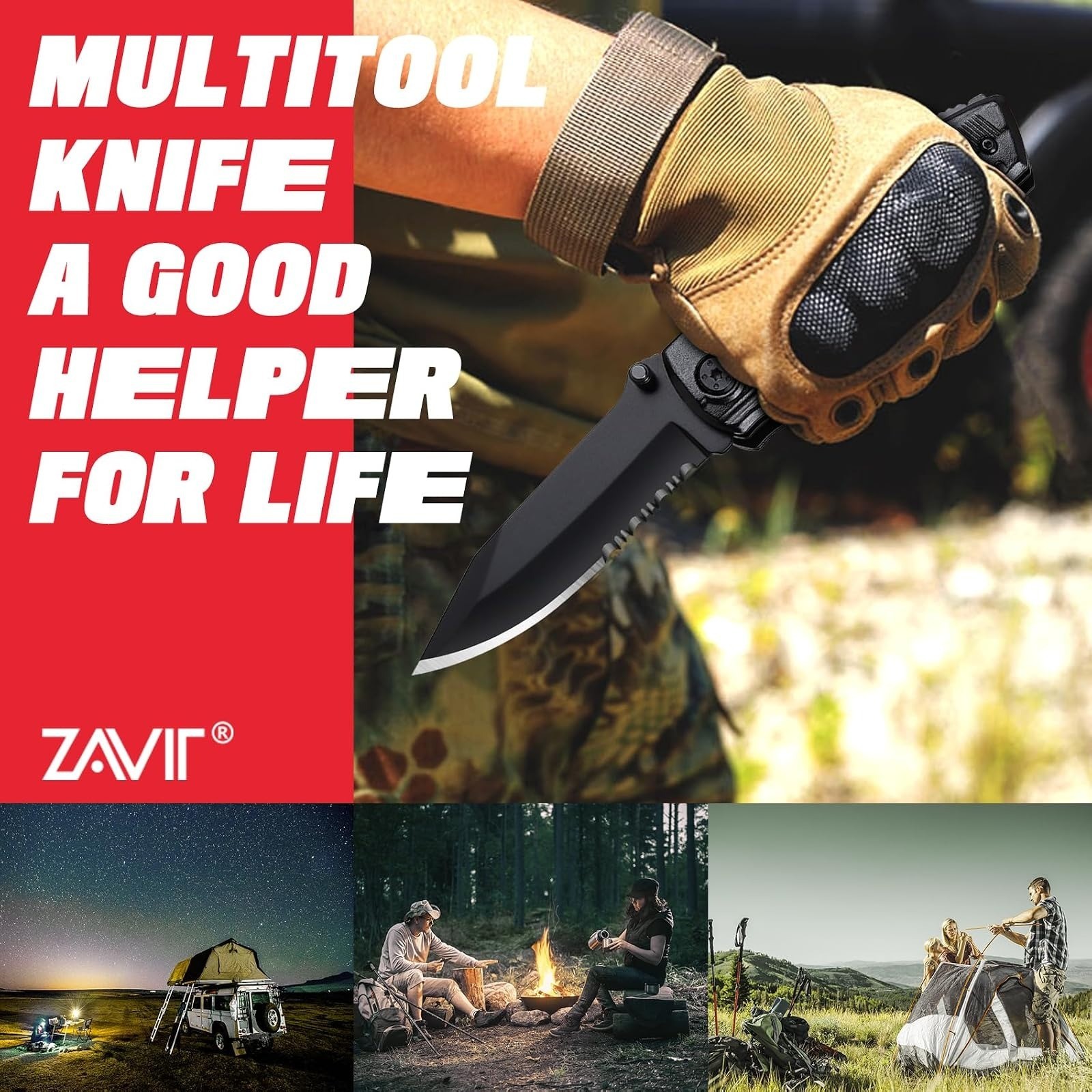 ZAVIT BEST DAD EVER Multitool Knife - Perfect Gift for Dad