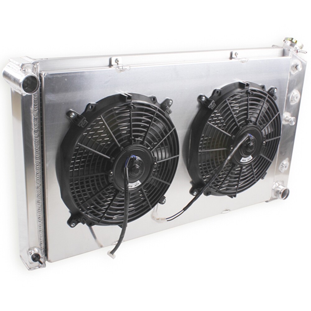 4 Row Radiator +Shroud + Fans for 1971-1979 Chevrolet Impala Caprice 4.1L-6.6L