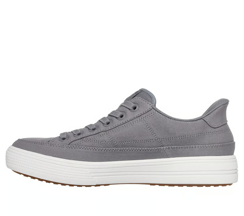 MENS SKECHERS SLIP-INS ARCH FIT ARCADE - SEE YOU THERE Grey White NEW IN BOX