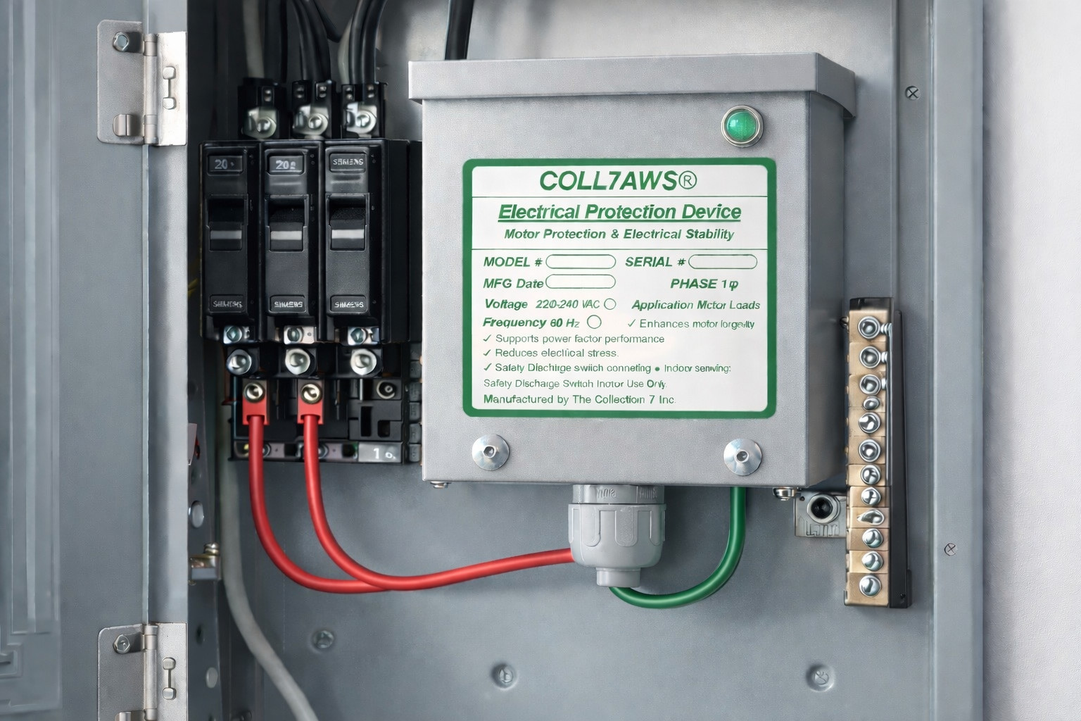 Whole House Power Factor Correction kVAR Energy Saver 50A-200A Voltage Stabilize