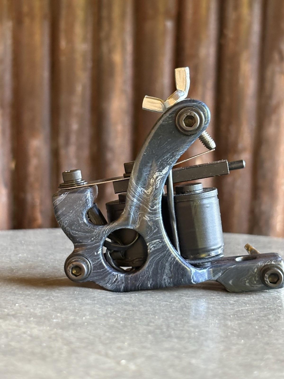 VNTG style Custom COIL TATTOO MACHINE Black Coils  STEEL
