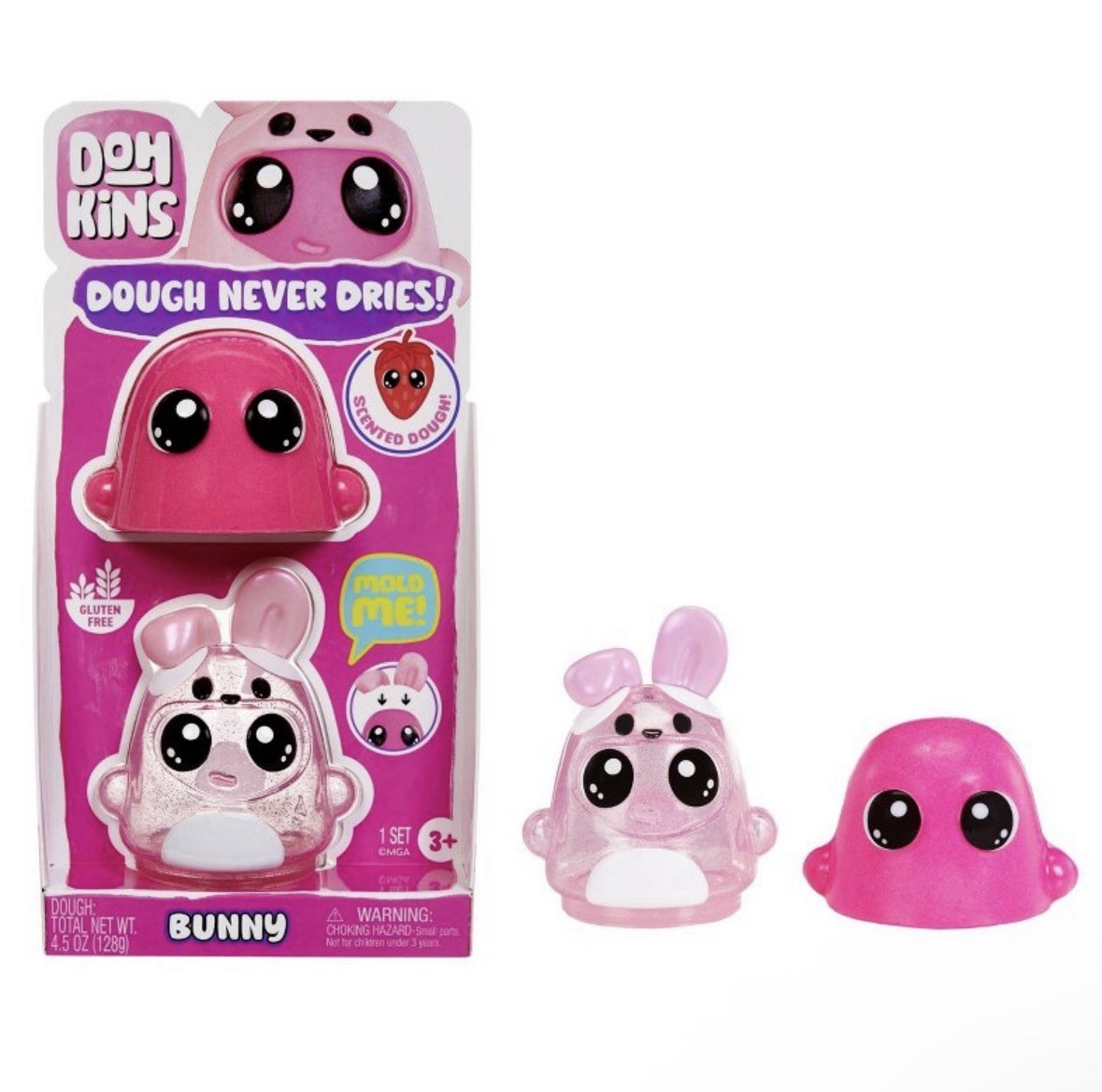 Doh Kins Bunny Scented Modeling Clay Set 3+ Ages 4.5 oz (128g)