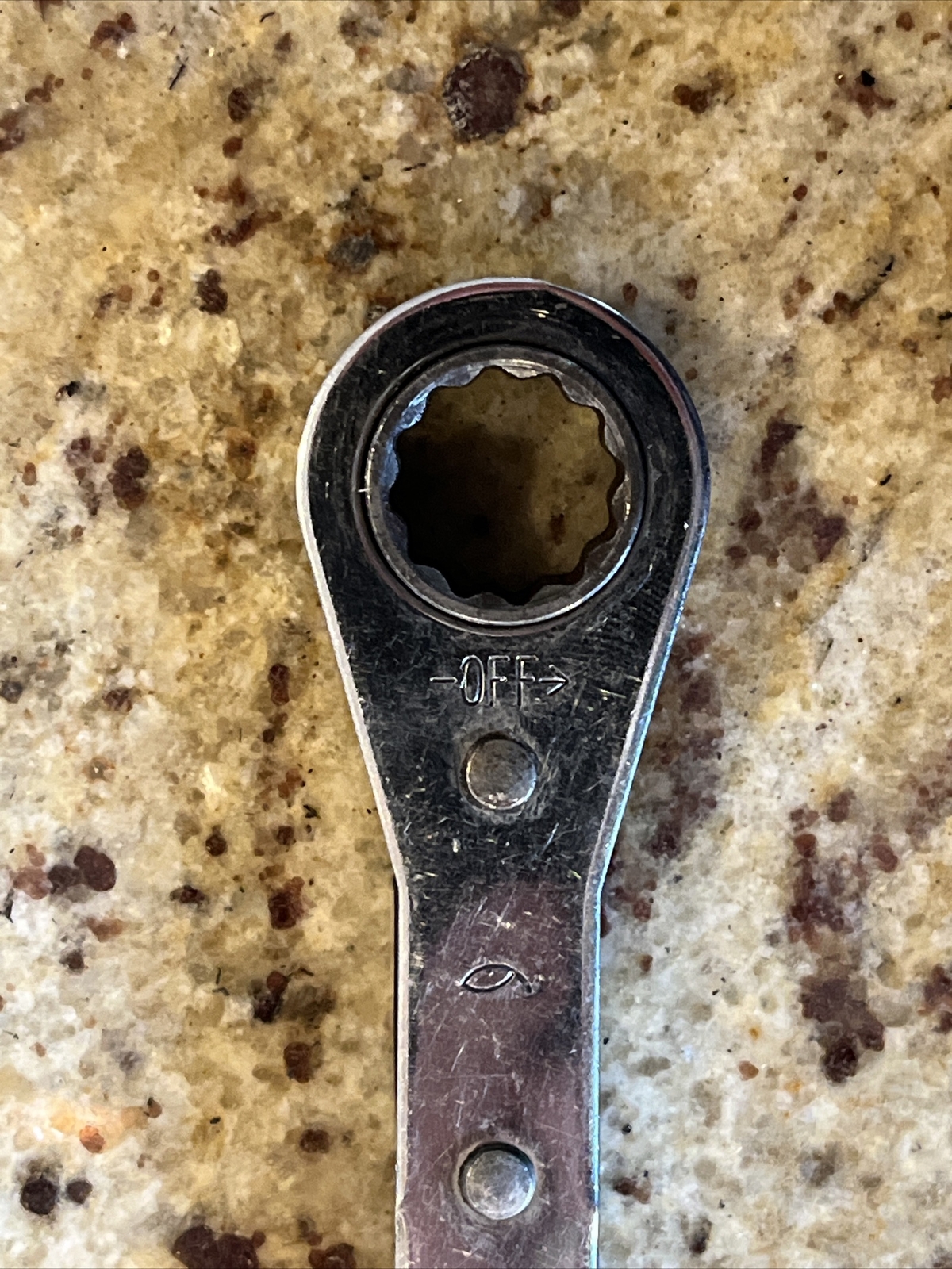CRAFTSMAN USA MADE 42163 SAE 1/2" 9/16" 12 POINT RATCHETING BOX END WRENCH NICE