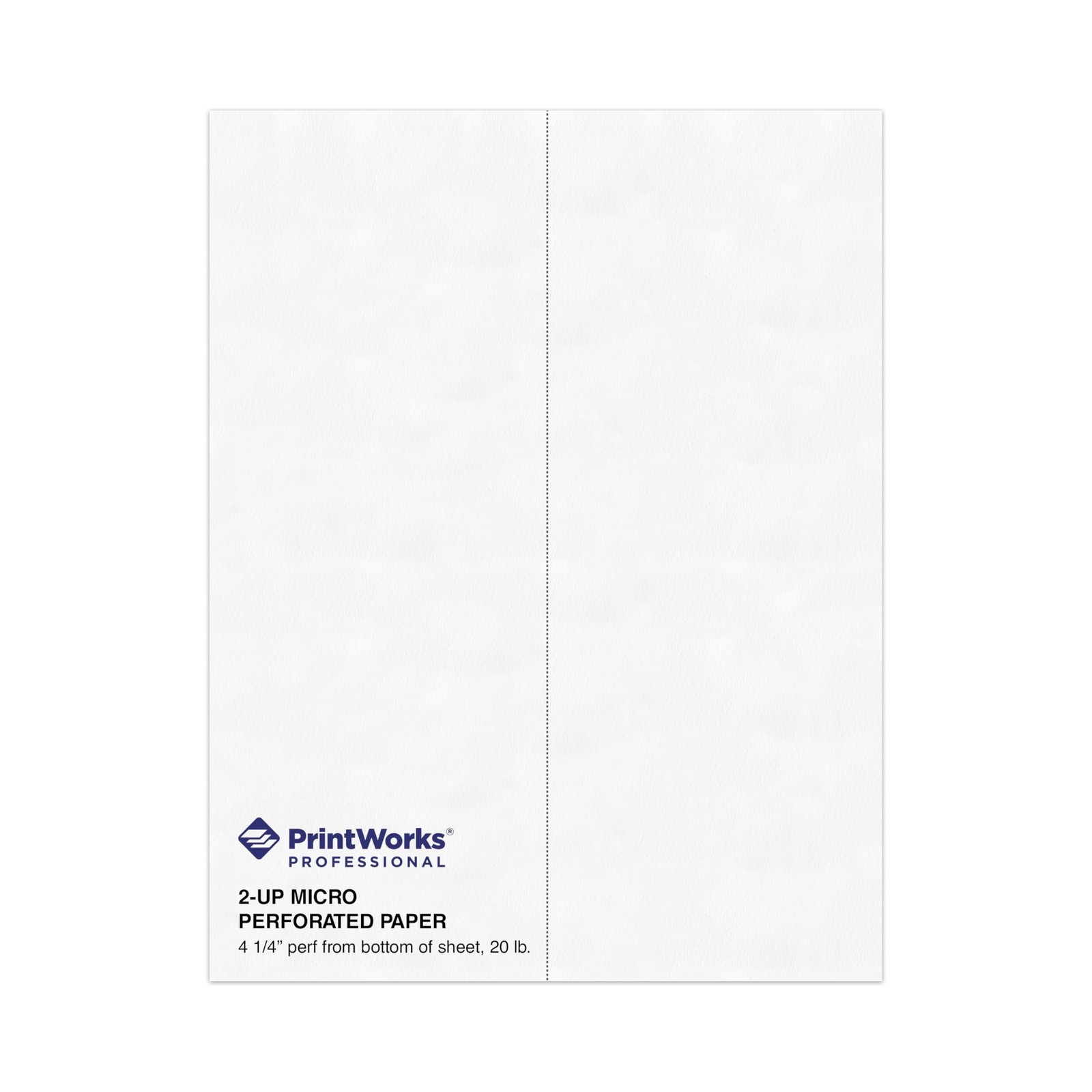 PrintWorks Professional 4 1/4" Vertical Perforated Paper 8.5" x 11" - Perfect...