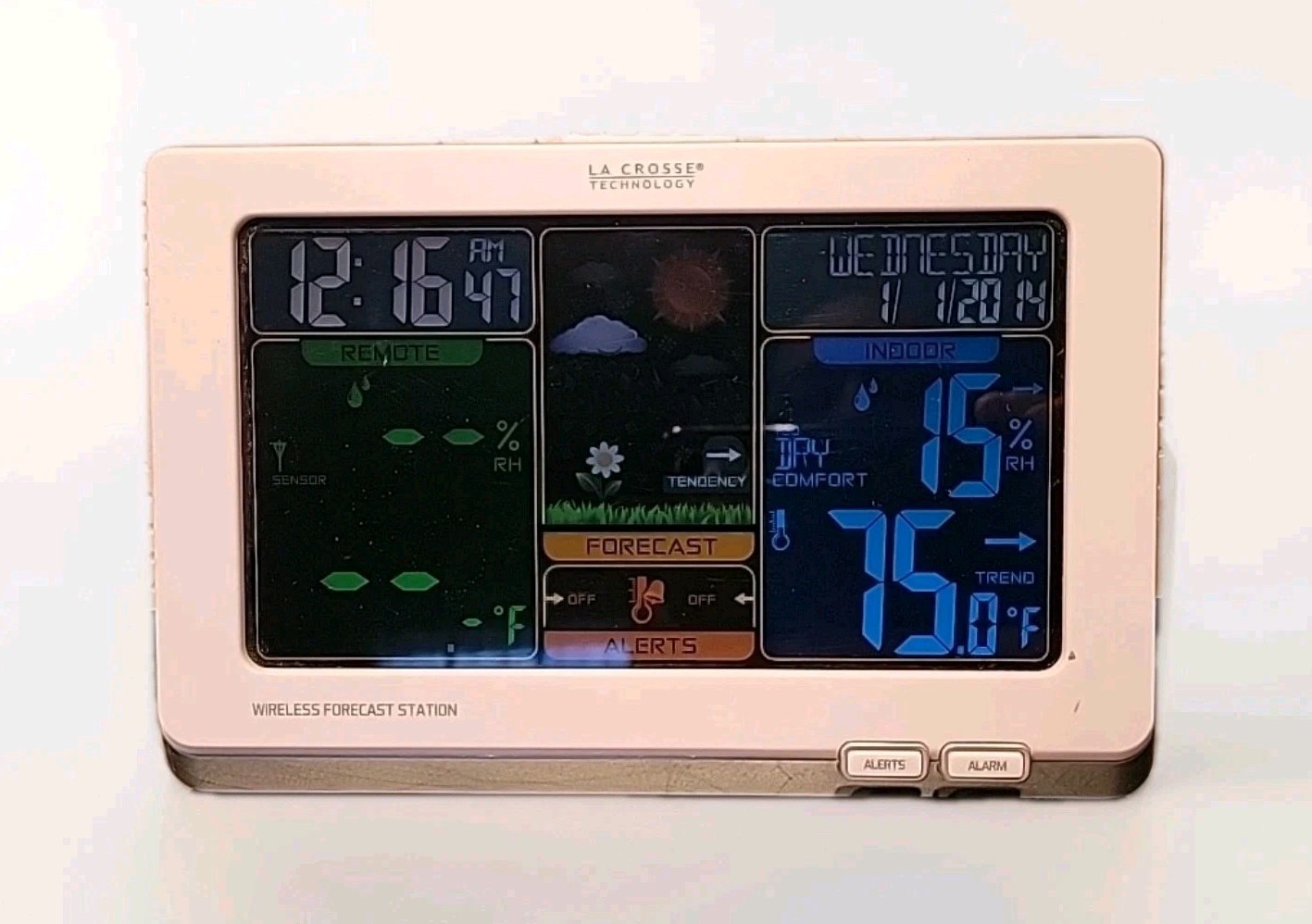 La Crosse Technology Wireless Color Weather Station Model 83332 With Power Suply
