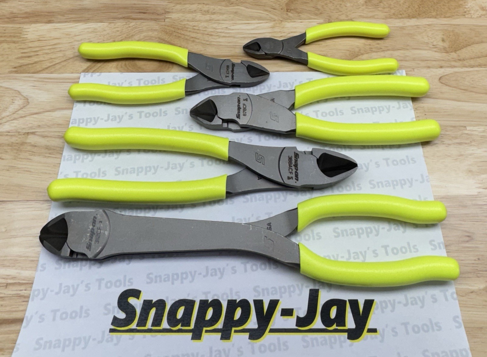 Snap-on Tools USA NEW 5pc HI VIZ Diagonal Cutter Pliers Set CUTTER5HV