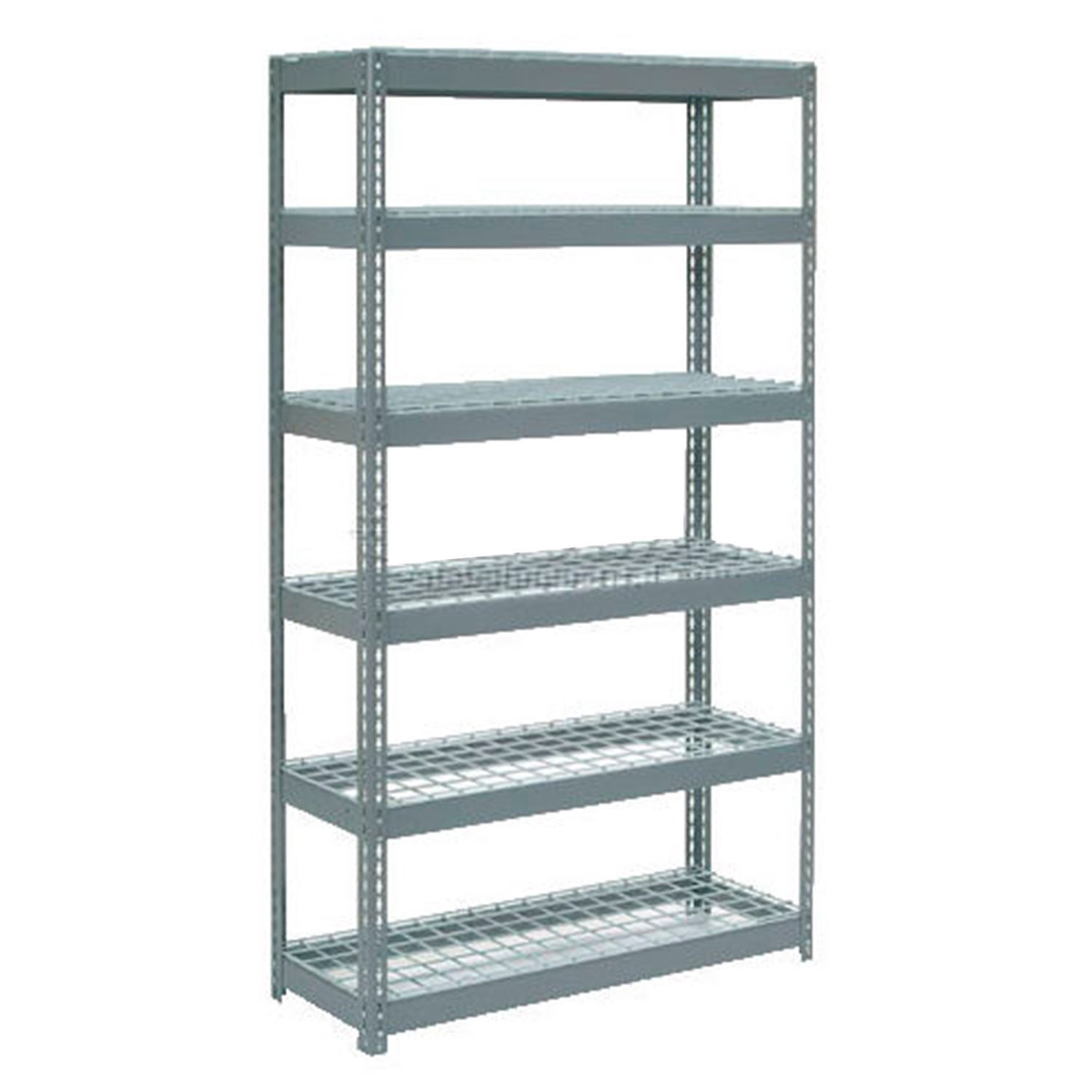 Boltless Extra Heavy Duty Shelving 48"W x 12"D x 72"H 6 Shelves Wire Deck
