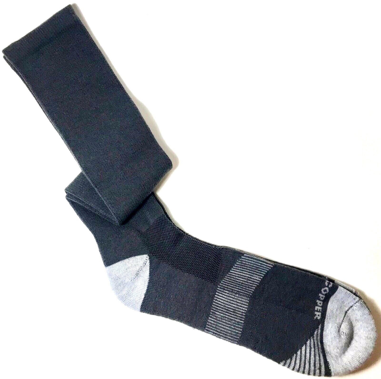 TOMMIE COPPER 4-PR OTC COPPER INFUSED COMPRESSION SOCKS SZ XL (FIT 12-14.5 SHOE)