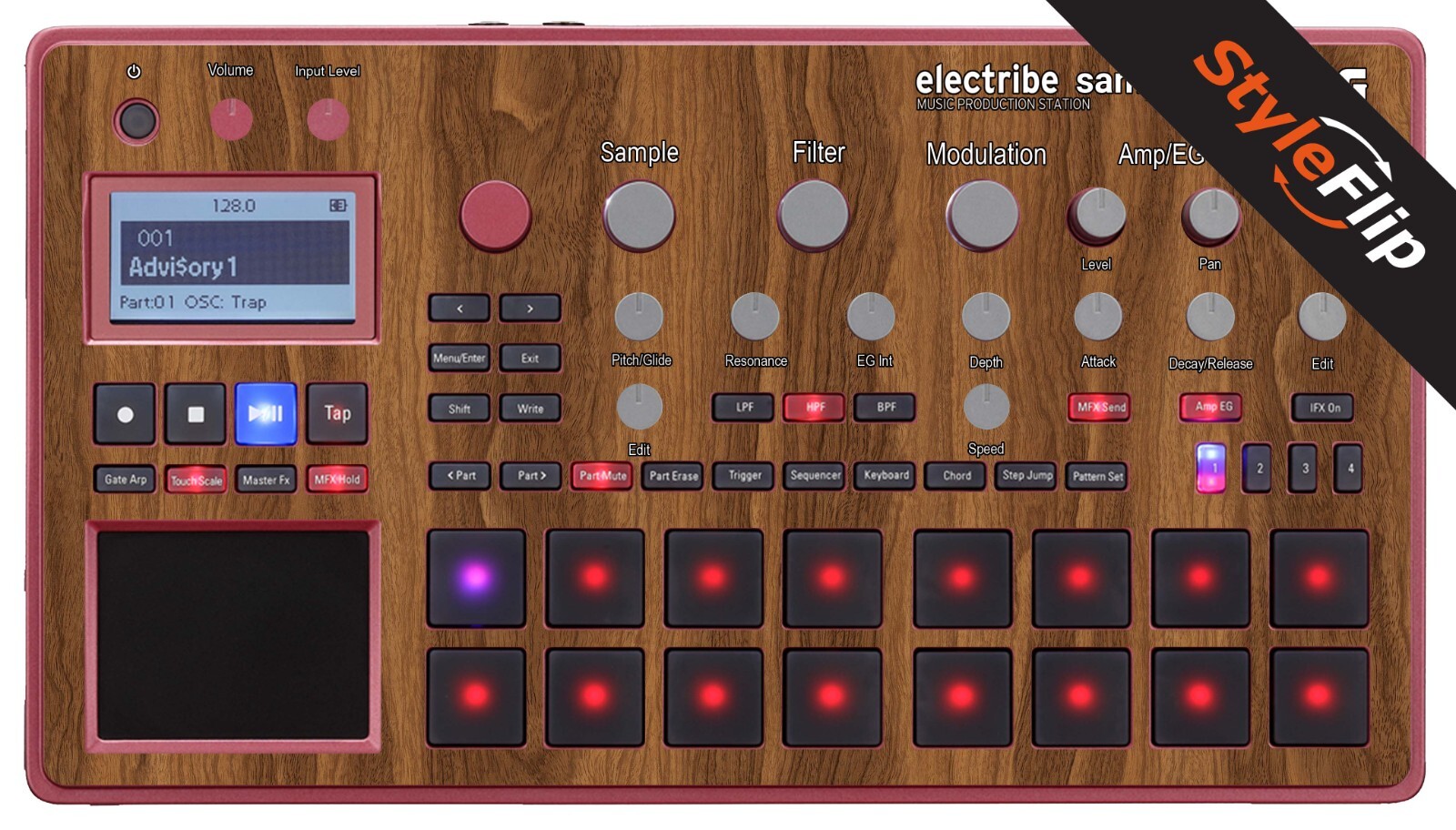 Korg Electribe Sampler | Wood 2 | Protective Decal | StyleFlip Skins
