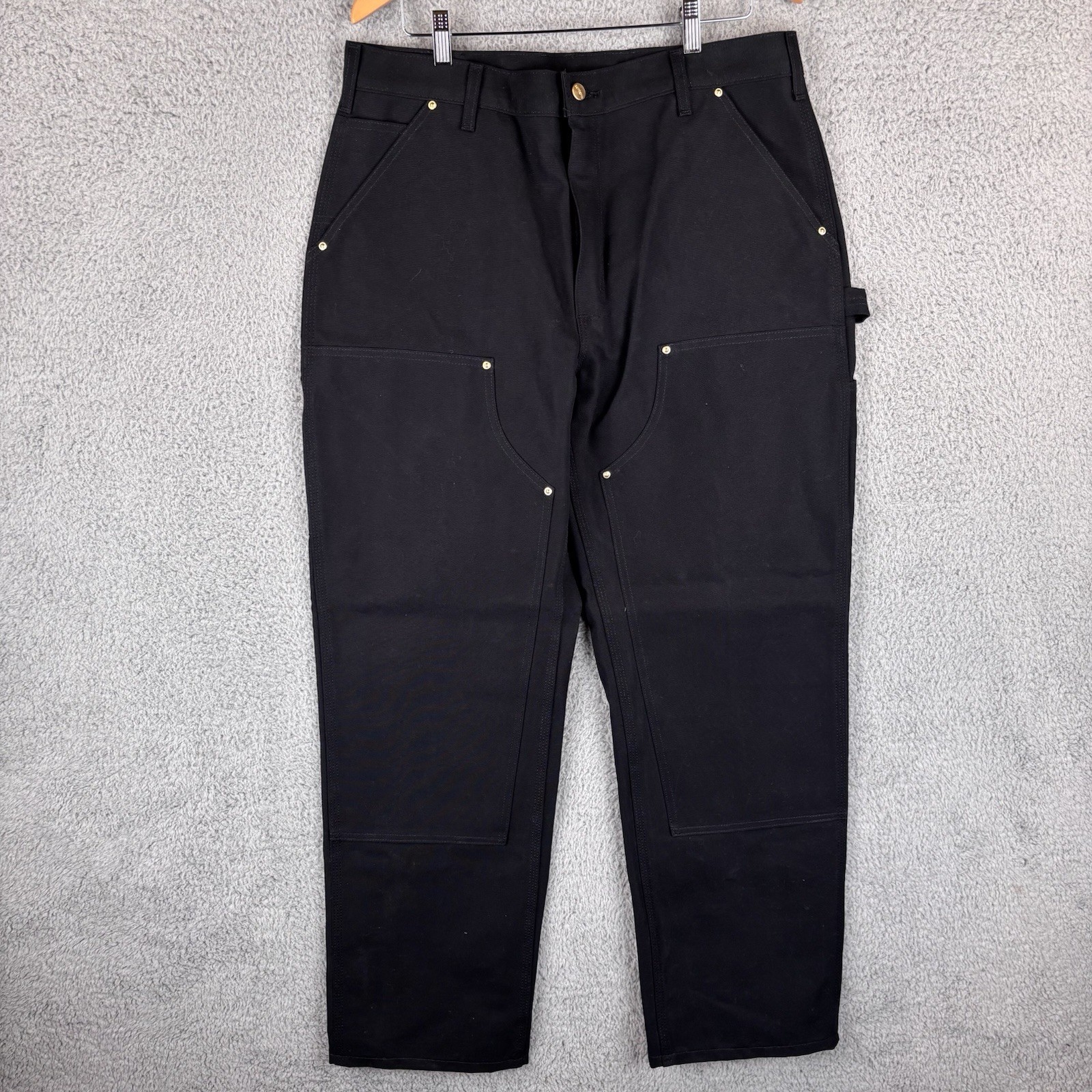 Carhartt Union Made in USA Double Knee Pants B01 Black 36x32 Original Fit NEW