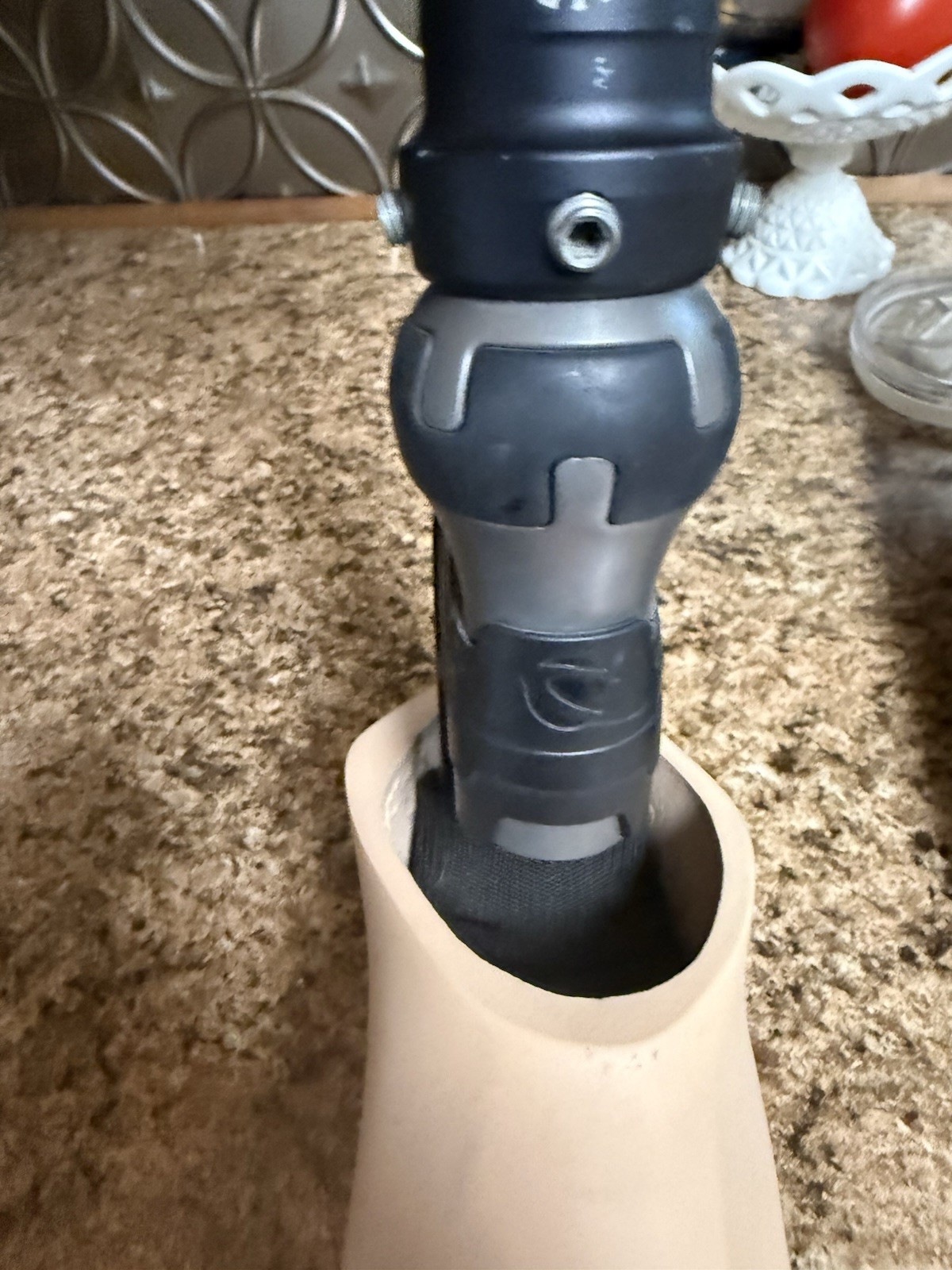 Prosthetic Lower Leg with Prosthetic Foot - Black/Beige