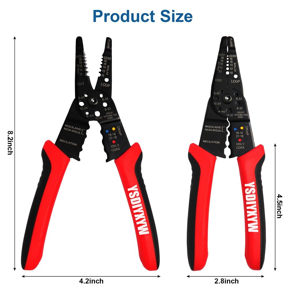 Wire Stripper, 3rd Generation Wire CrimpingTool, 8IN Professional Wire Strippers
