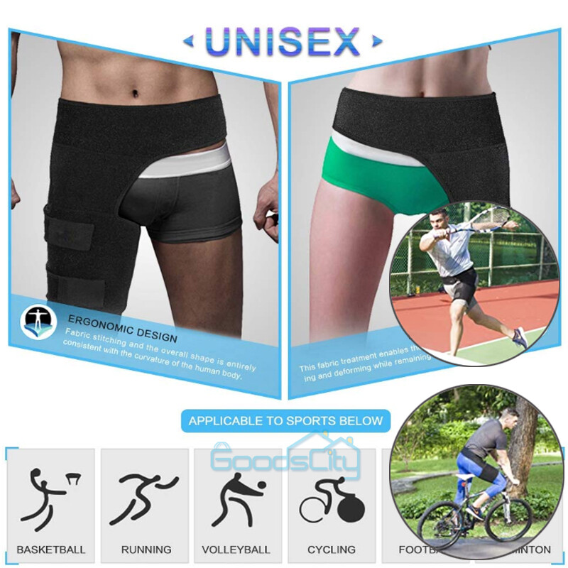 Hip Brace Compression Groin Support Wrap for Sciatica Pain Relief Thigh Recovery