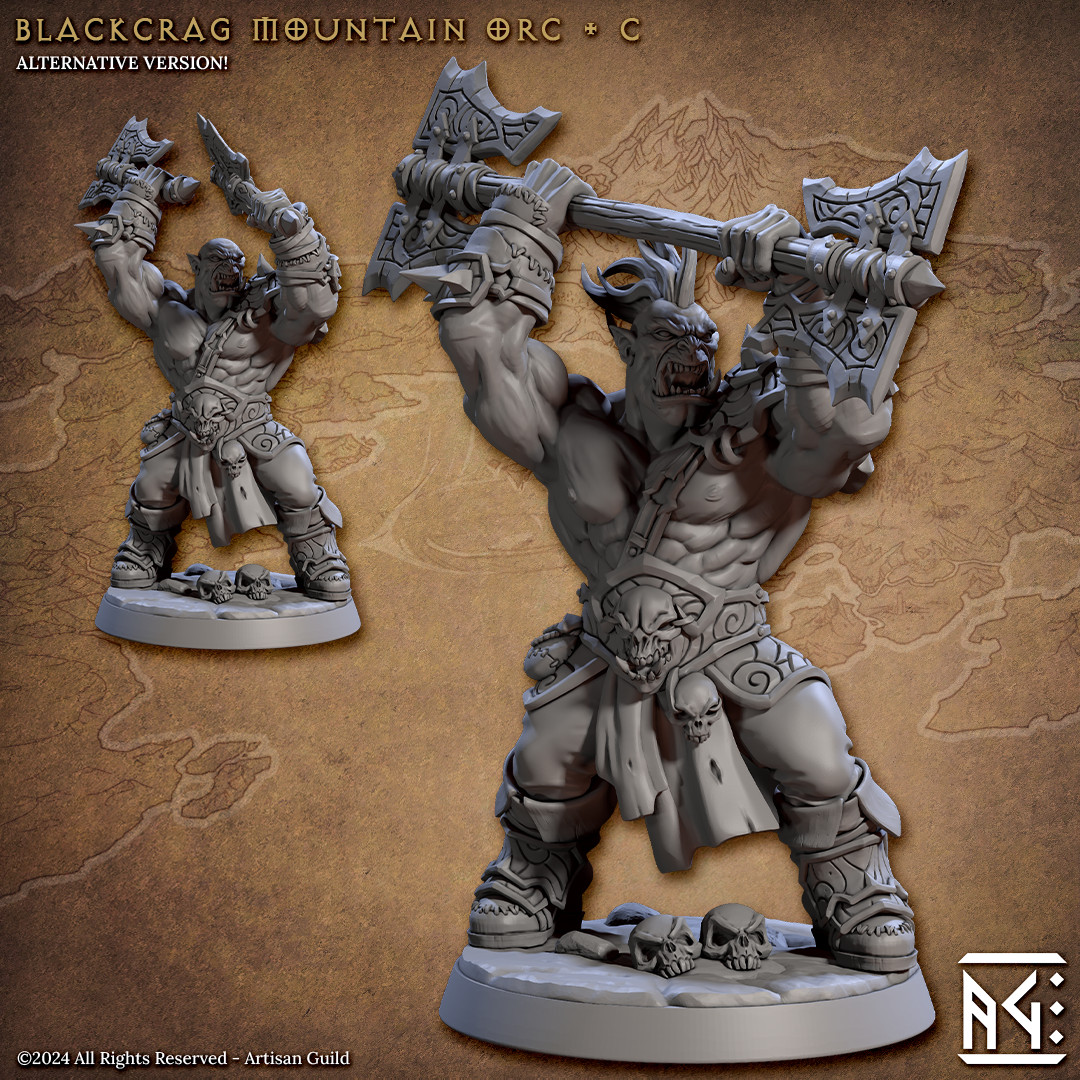 Mountain Orc C - Fighter / Barbarian - Artisan Guild - Dungeons and Dragon