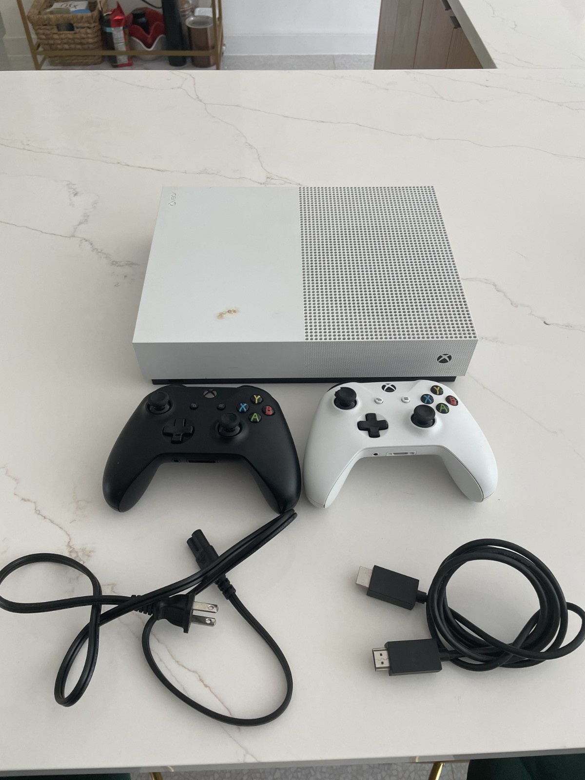 Microsoft Xbox One S All Digital 1TB Bundle + 2 OEM Controllers - Tested&Working