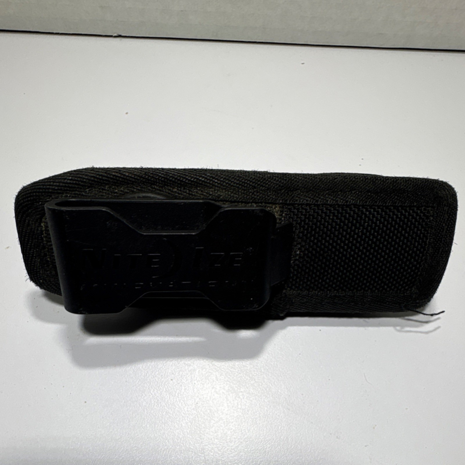 Nite Ize Black Nylon Flashlight Holster with Belt Clip Portable Plastic Case