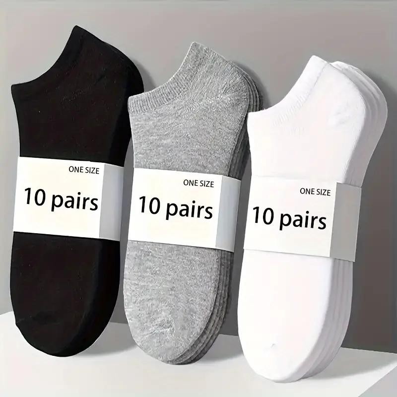 5/10 Pack Unisex Ankle Socks Breathable Lightweight Comfort Fit Daily & Sport
