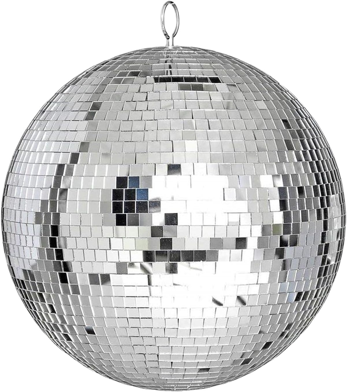 Mirror Disco Ball - 8-Inch Cool and Fun Silver Hanging Party Disco Ball –Big Par