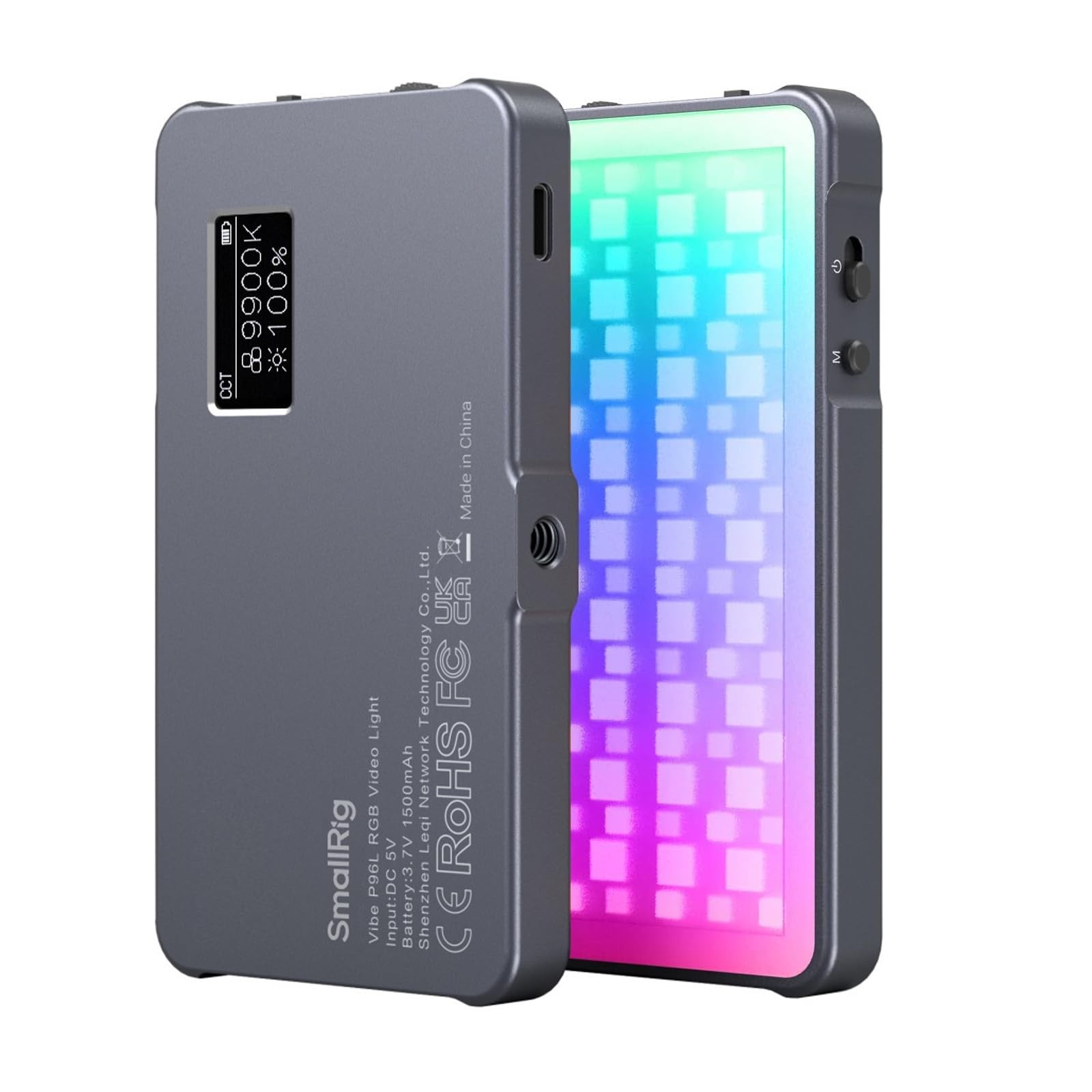 P96L RGB Video Light by SmallRig, Portable Metal LED Camera Light, 2500-8000K...