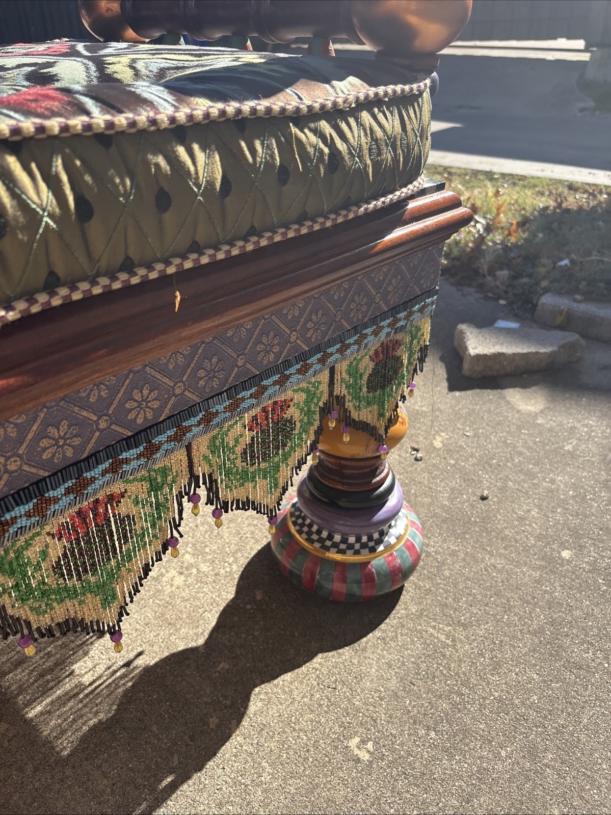 Vintage Mackenzie Childs Ridiculous Bench Amazing