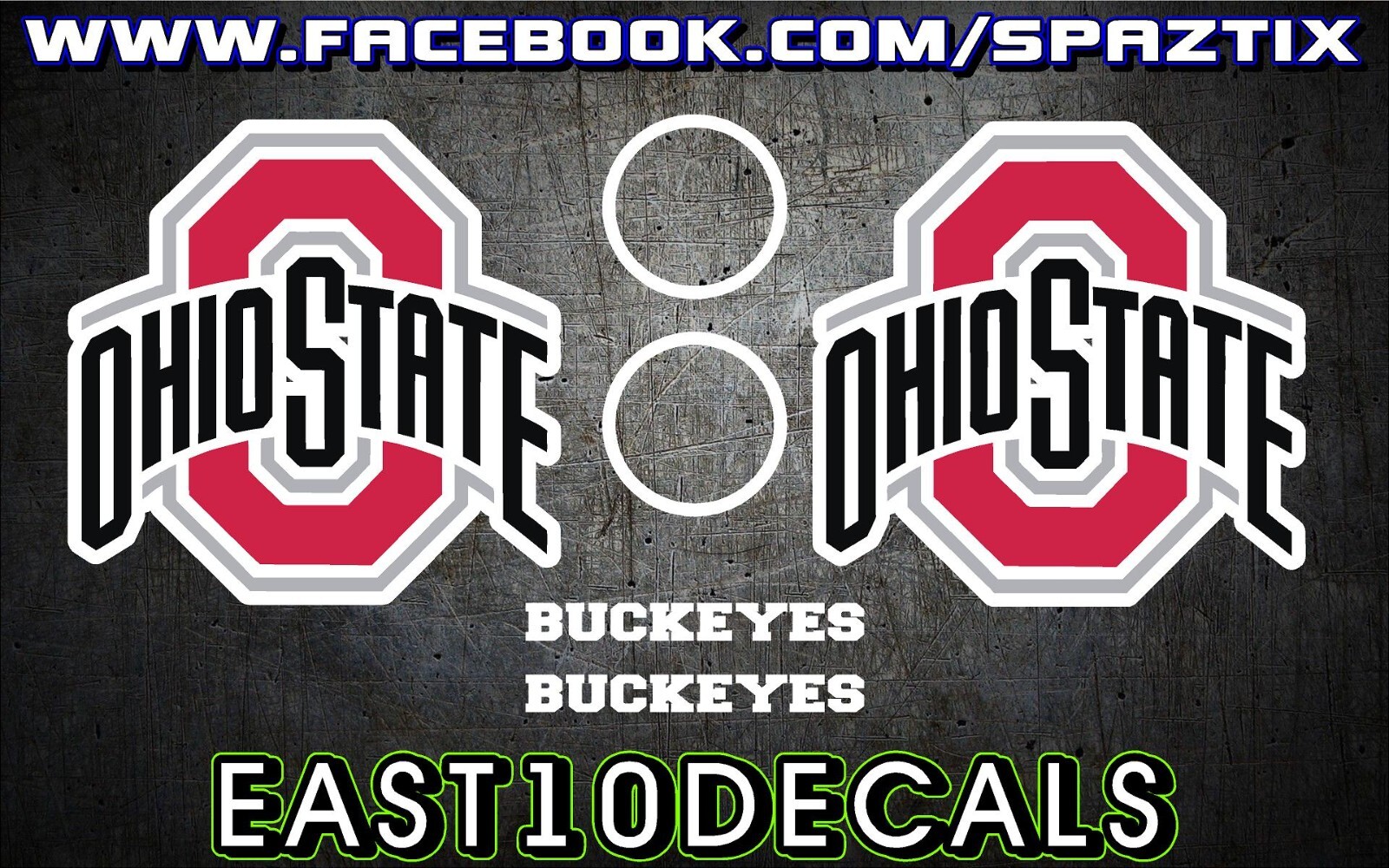 OHIO STATE CORNHOLE DECAL SET (6) PC