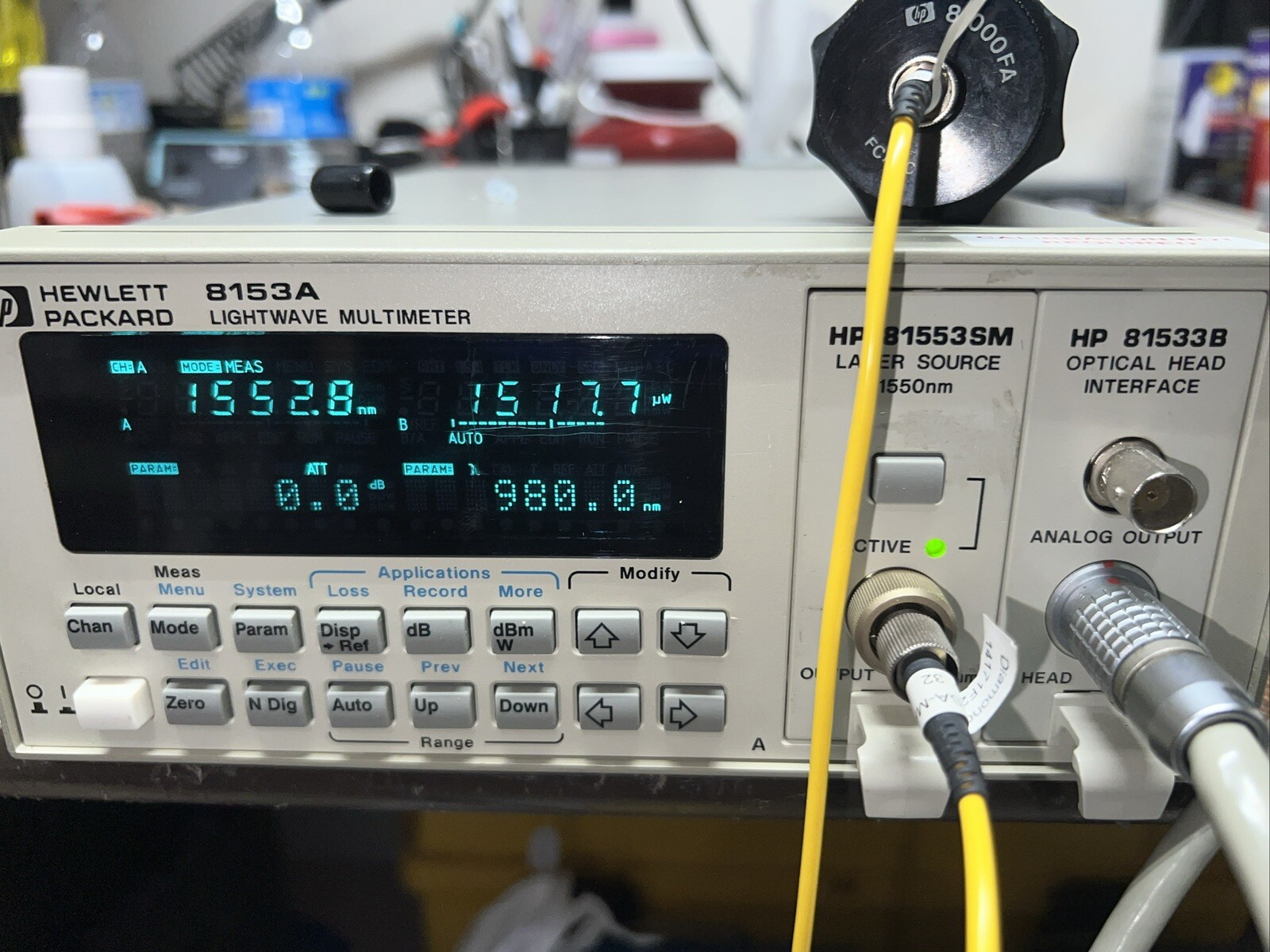 HP 8153A with 81533A Interface and 81525A Power Head