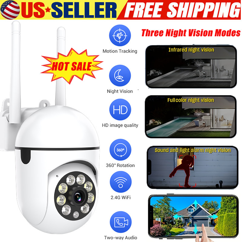 1080P Security Camera 2.4G WiFi Smart Home Outdoor Night Vision Wired Camera