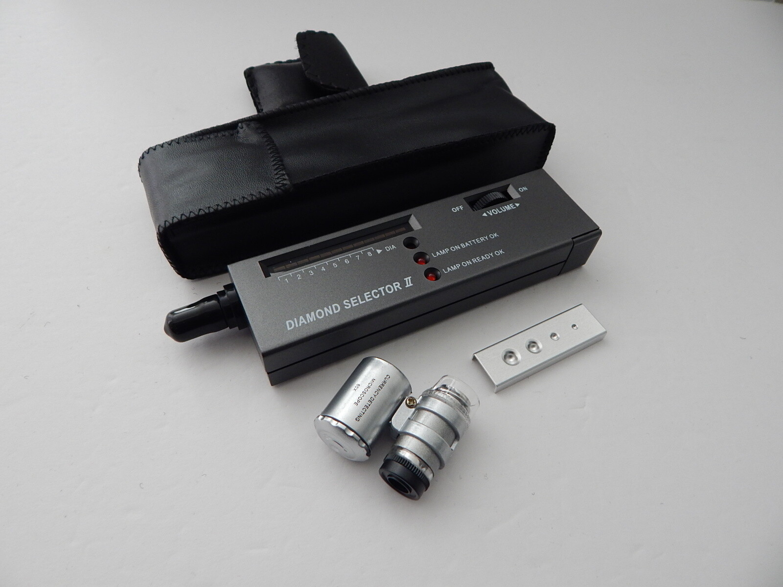 Portable Jeweler Diamond Tester Tool Kit 60X Illuminated Loupe Fast Ship New