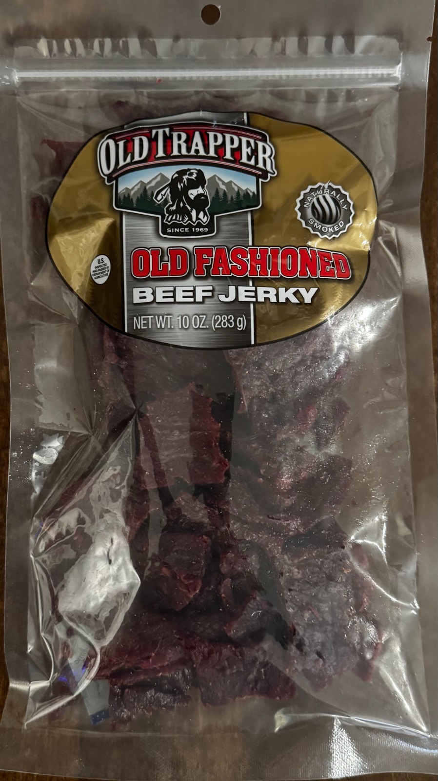 Old Trapper Big Bag, 10 oz-Old Fashioned flavor Beef Jerky NEW in a reseable bag