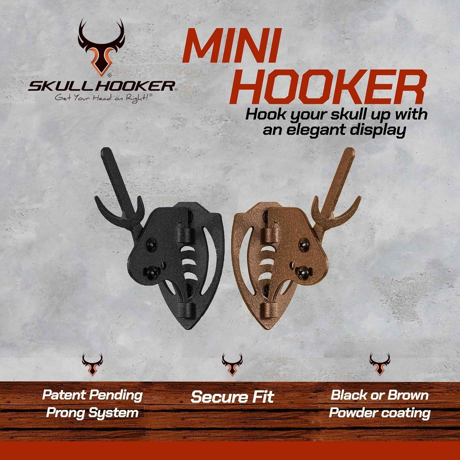 Mini Hooker Skull Hanger Kit - Black