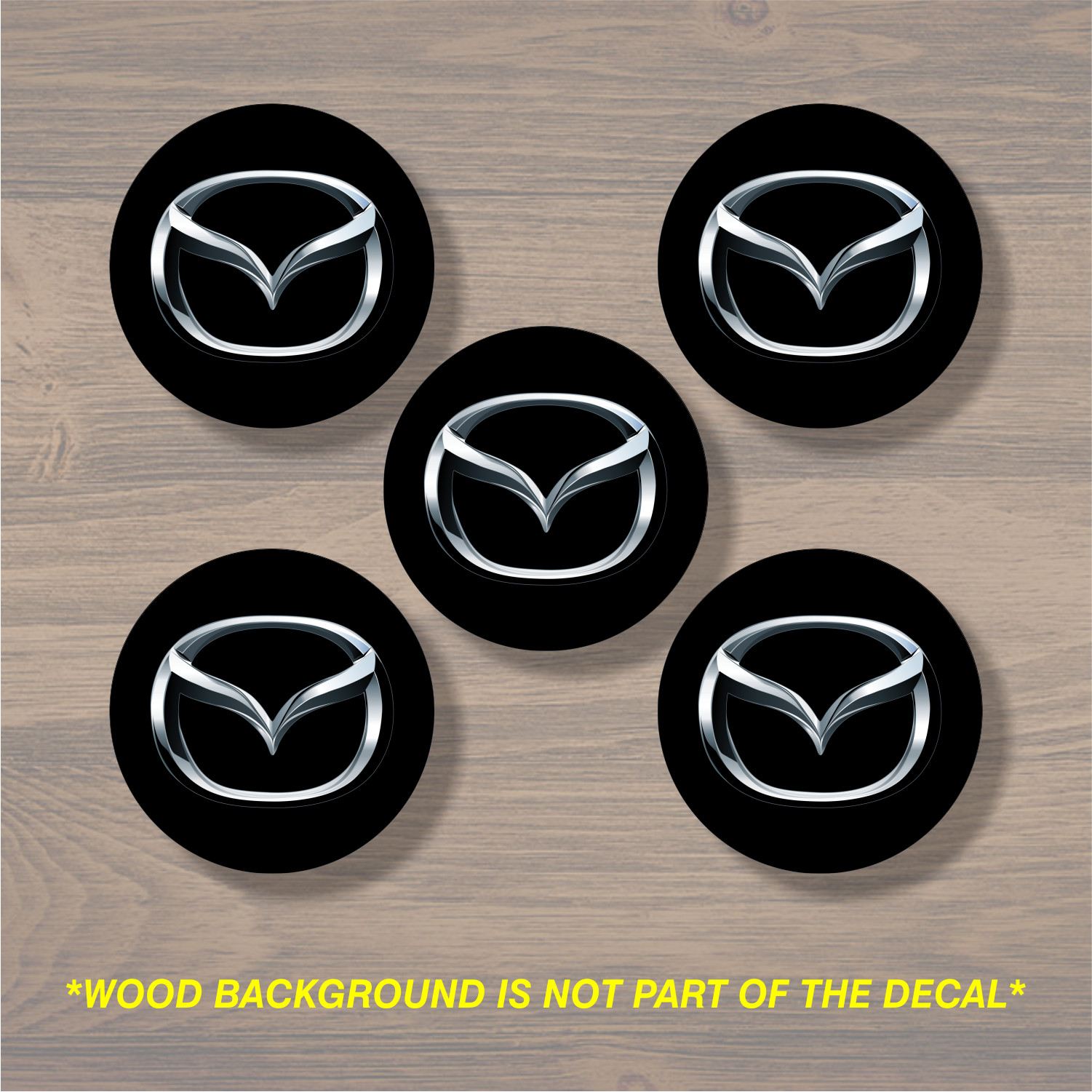 Vinyl Decal Sticker Overlays Fits Mazda Wheel Center Cap x5