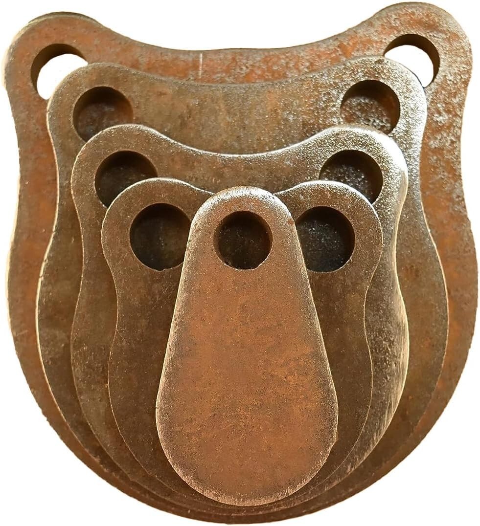 3/8" Thick AR500 Shooting Targets 2"-6" Gongs Set of FIVE