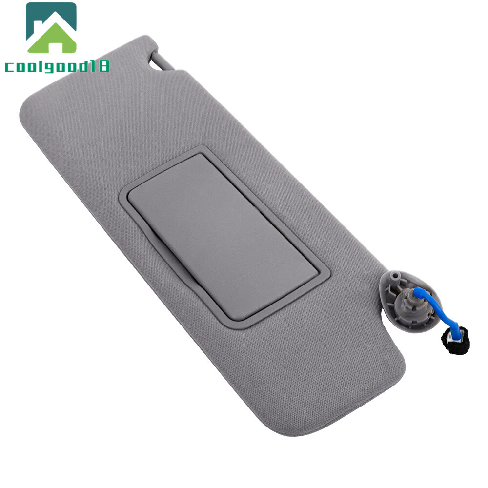 Gray Sun Visor Right Passenger For 2017-2021 Honda Pilot 18-20 Ridgeline W/Light