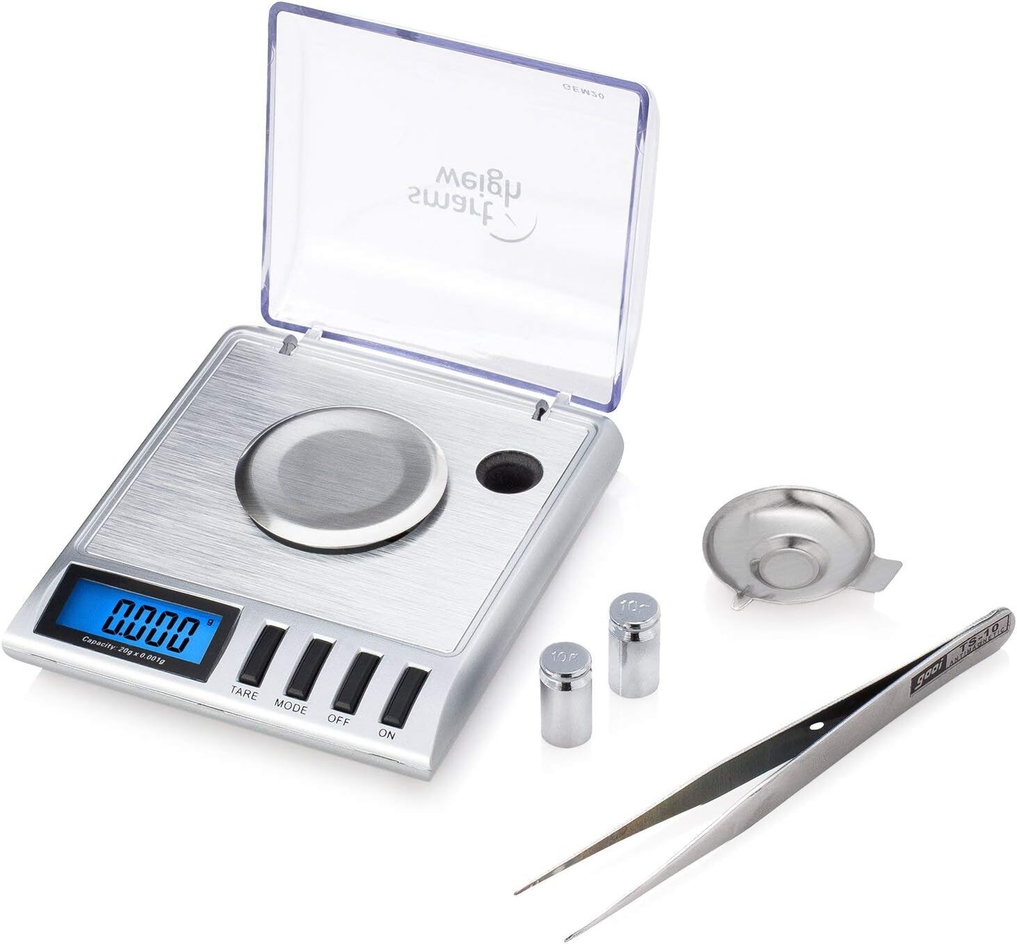GEM20-20g x 0.001 Grams, High Precision Digital Milligram Jewelry Scale