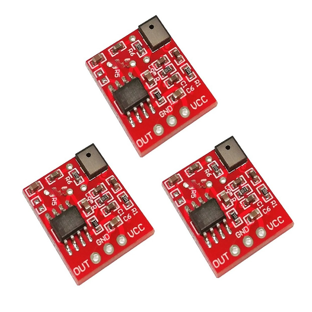 3PCS Electret Mic Module with Integrated Preamp 1.8cm x 1.5cm for 3v 5V DC
