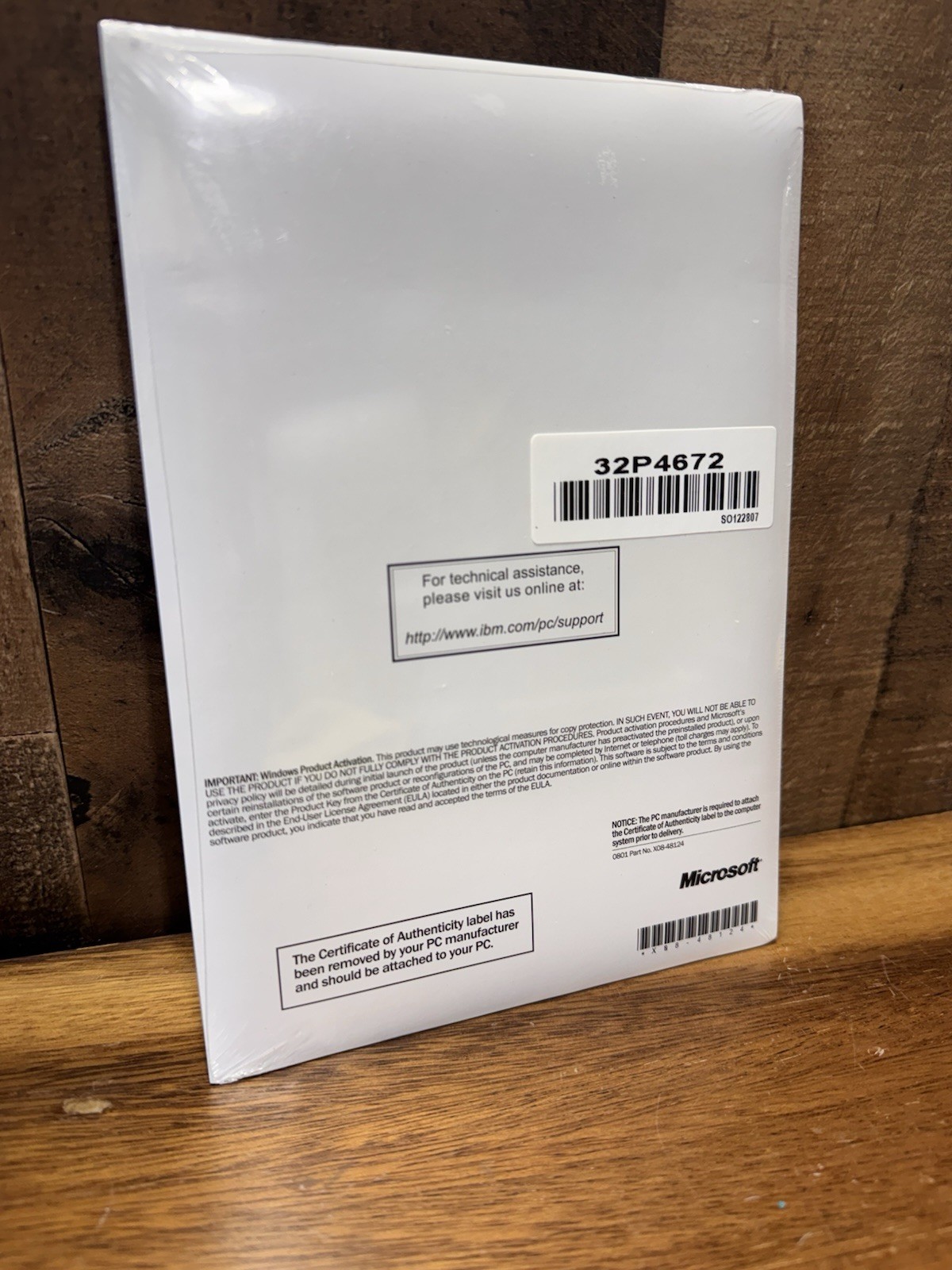 Windows XP Professional Version 2002 Sealed IBM
