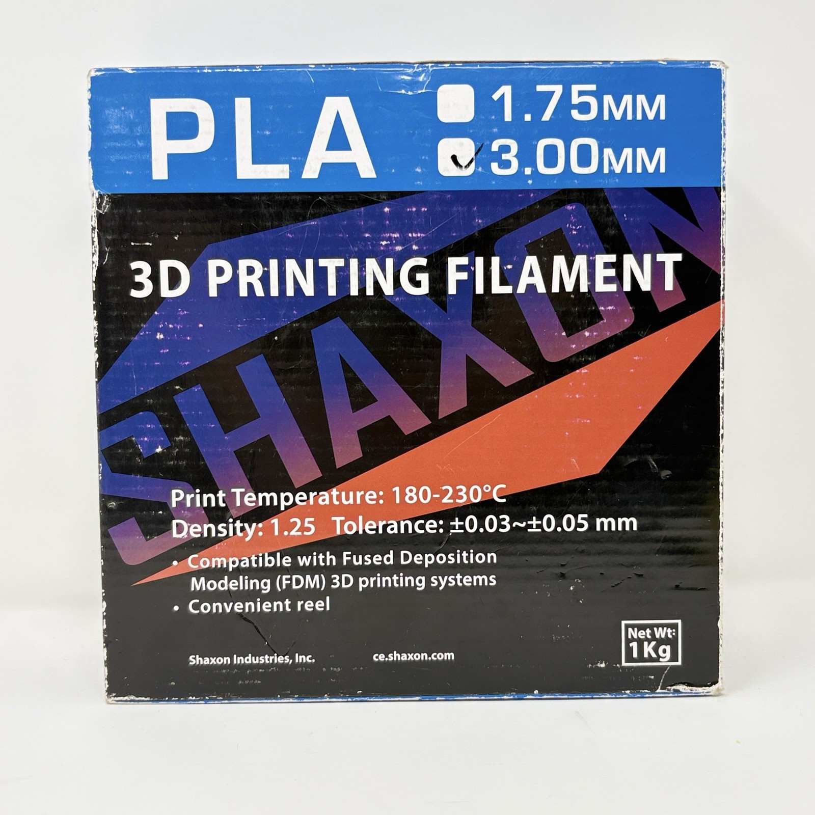 Shaxon PLA 3D Printer Filament PLA Natural 3.00mm 1kg SHX-PLA300-1-NT-B