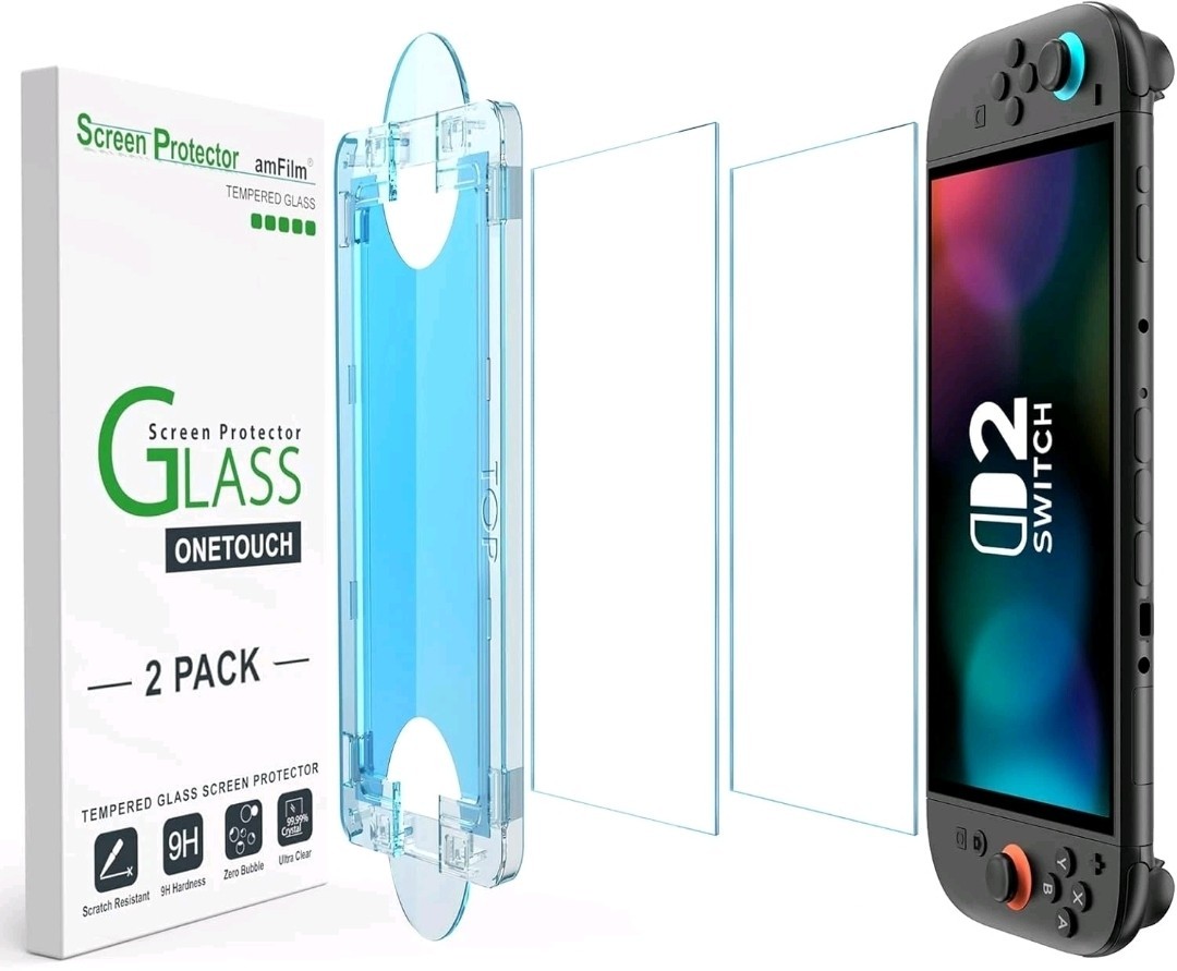 Auto-Alignment Onetouch for Nintendo Switch 2 Screen Protector 7.9'' 2025 Temp