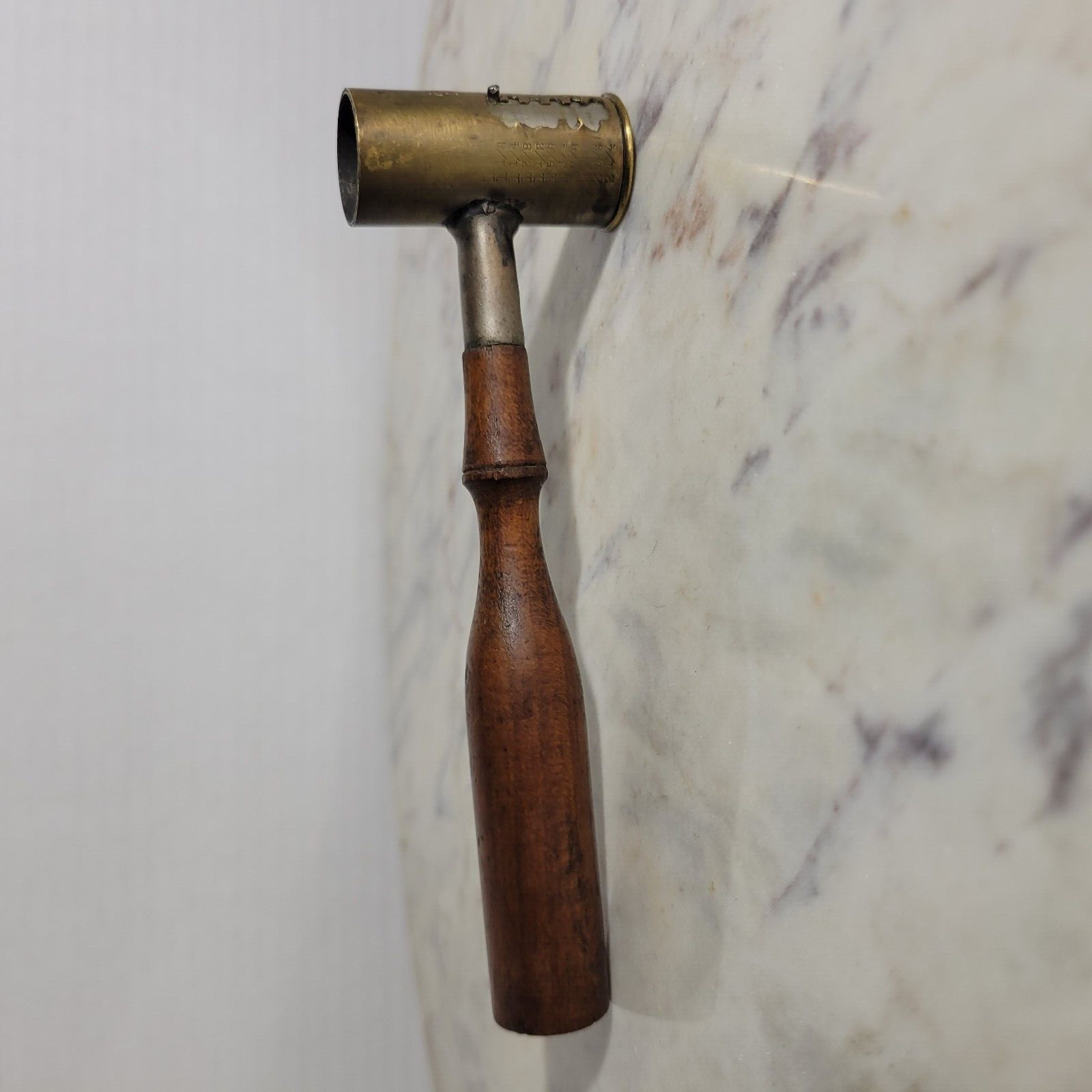 Vintage U.H. Co.Torrington Wooden Handle Adjustable Powder Drams Measure Shot Oz