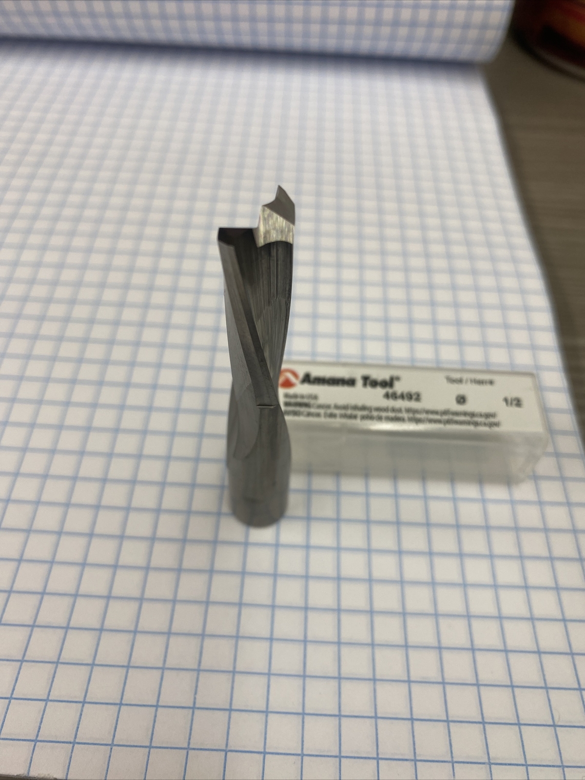 CNC Router Bit Ama a Tool 1/2” D Acrylic Cutting Slow Spiral O Flute Finisher