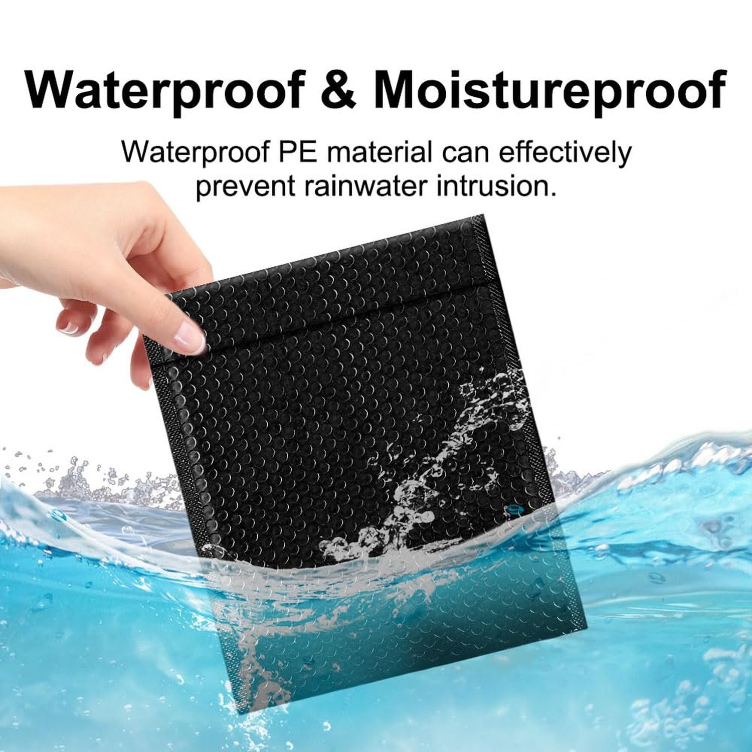Koja Padded Bubble Mailers 6 X 10" 25-Pack - Self-Seal Shipping Envelopes Black