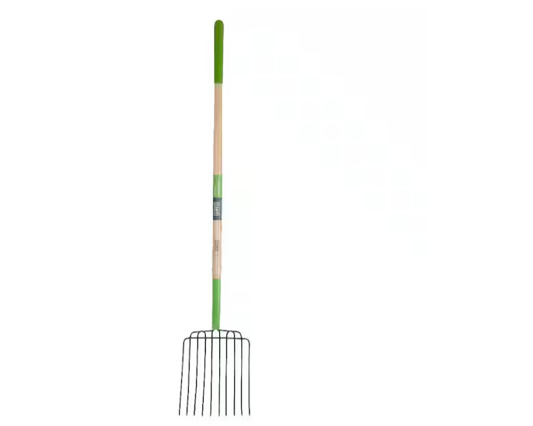 Ames Bedding Fork 10 Tine Manure Hay Mulch Pitchfork 48 Inch Wood Handle Steel