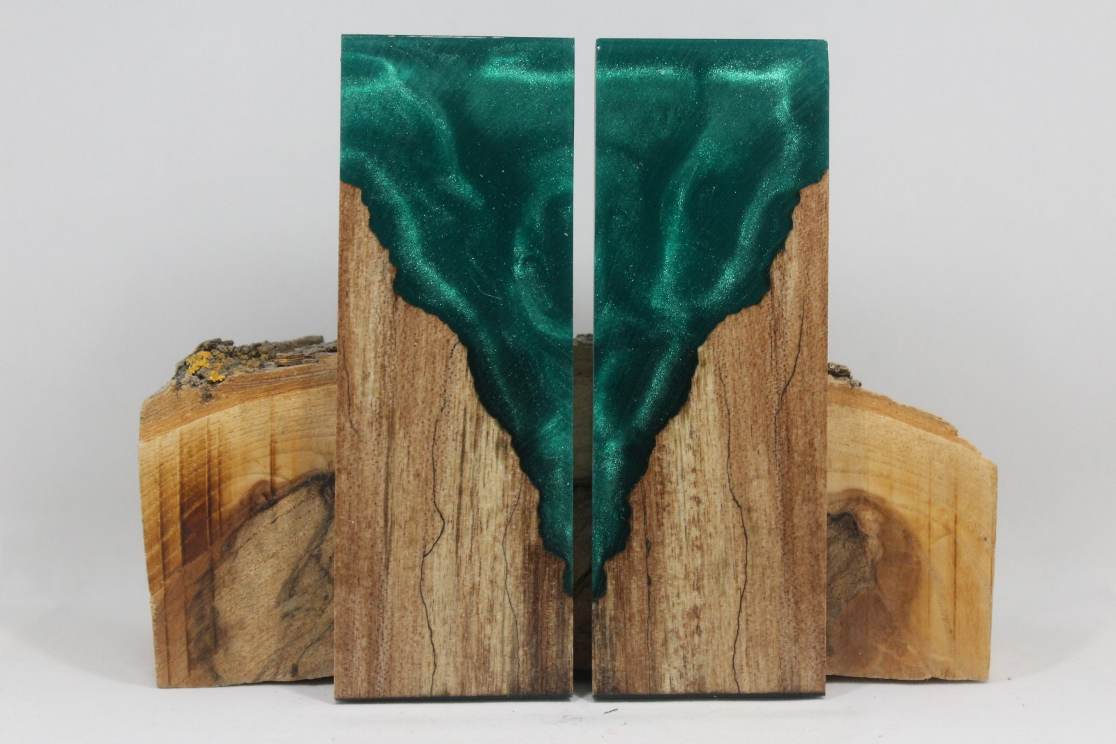 HYBRID STABILIZED MAPLE GREEN CUSTOM COMPOSITE KNIFE HANDLE MATERIAL (8272)