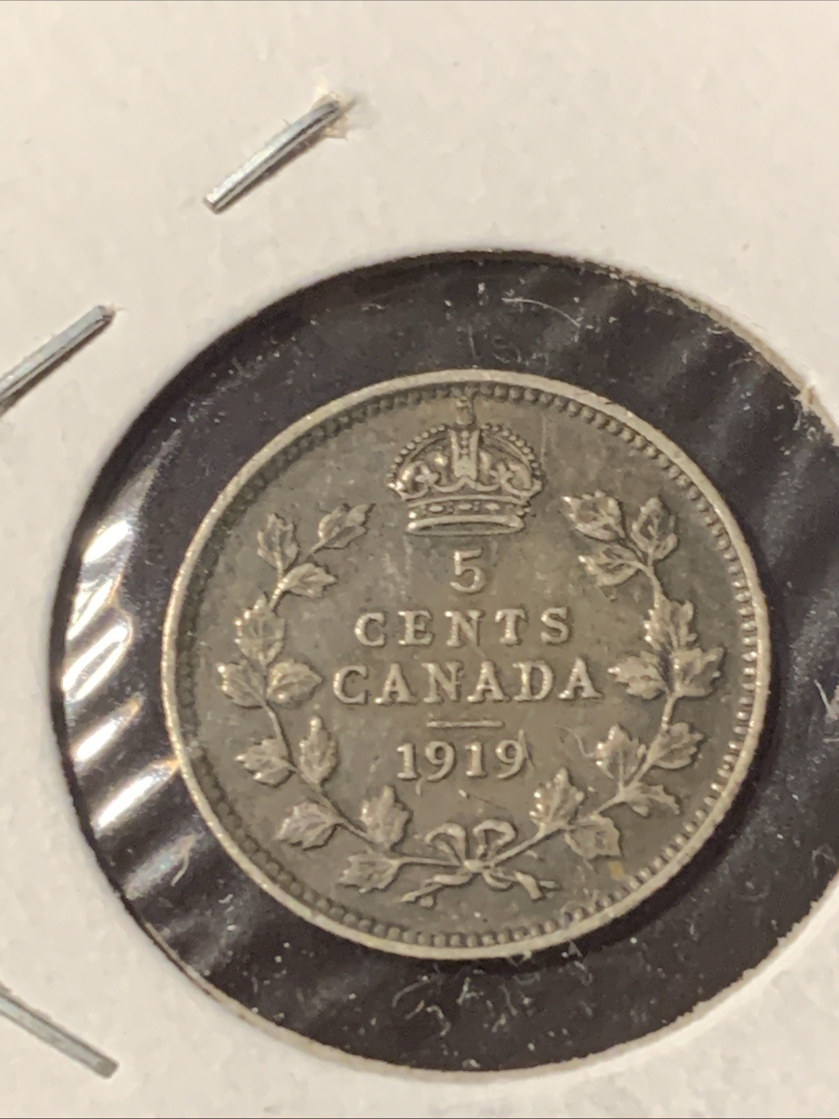 1919 Canada 5 Cent ~ SILVER HIGHER GRADE ~