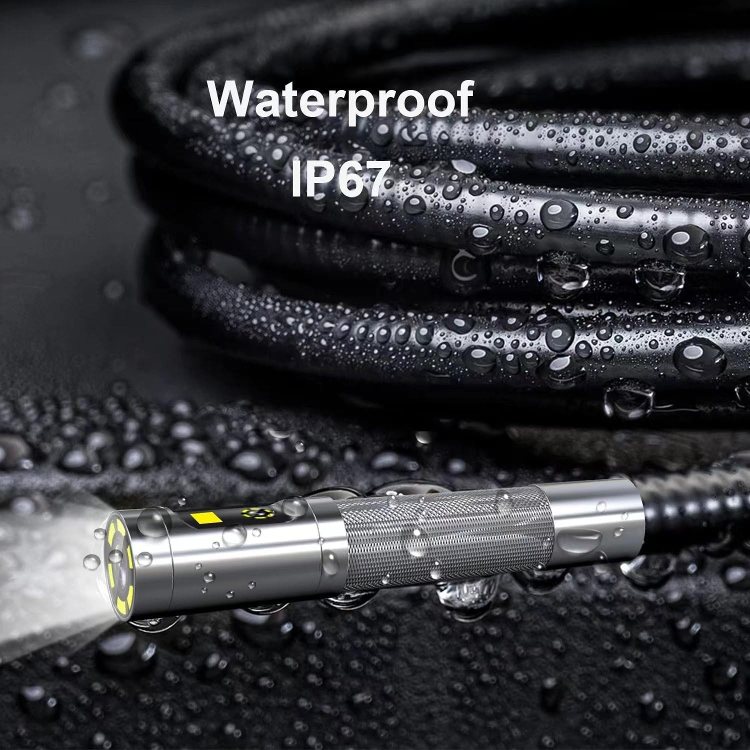 Dual-Lens Articulating Borescope, Engine Endoscope with 0.33in Two-Way Articu...