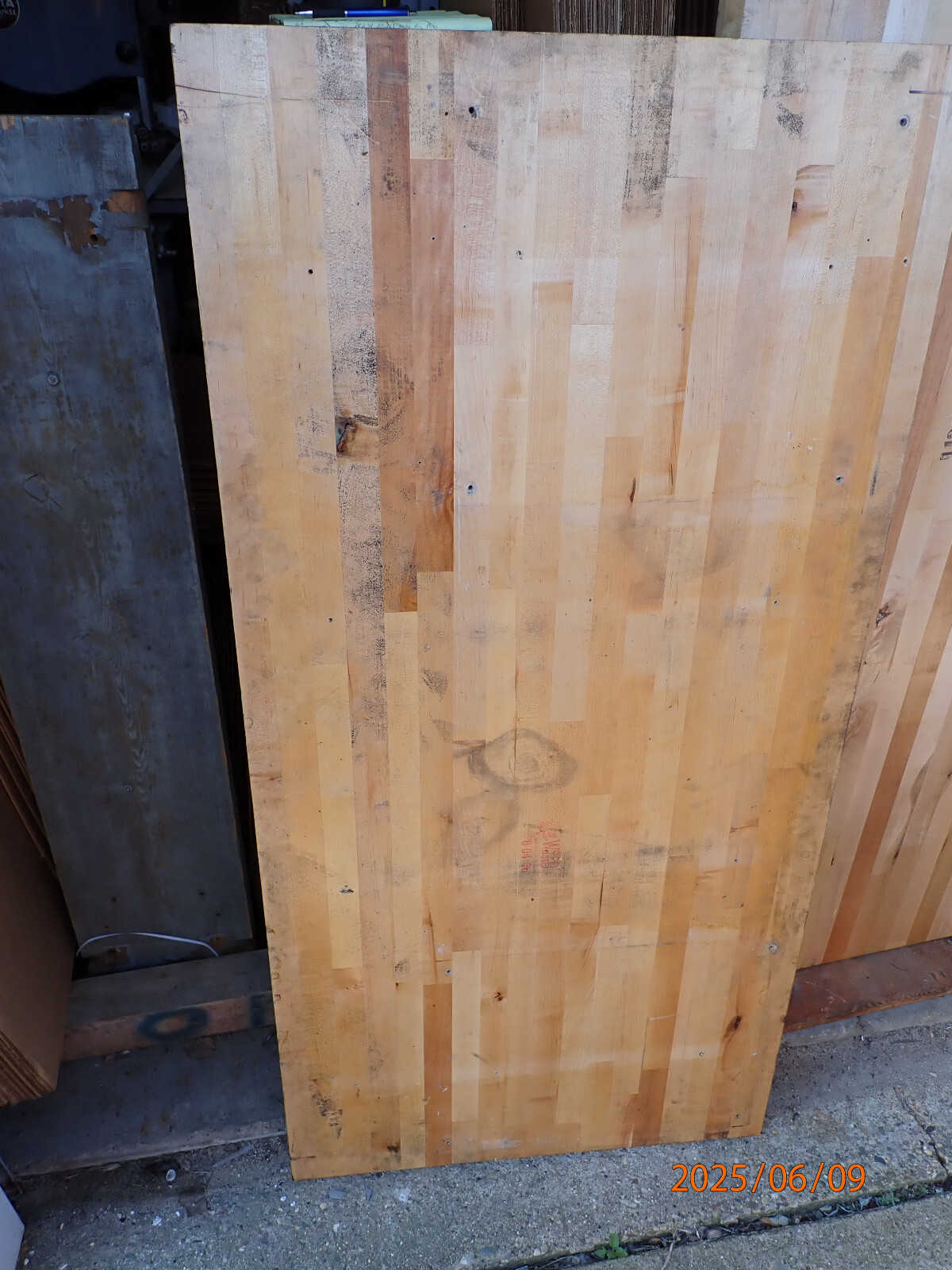 WOOD WELDED MAPLE BUTCHER BLOCK WORKBENCH WORK BENCH TOP FROM A MACHINE SHOP