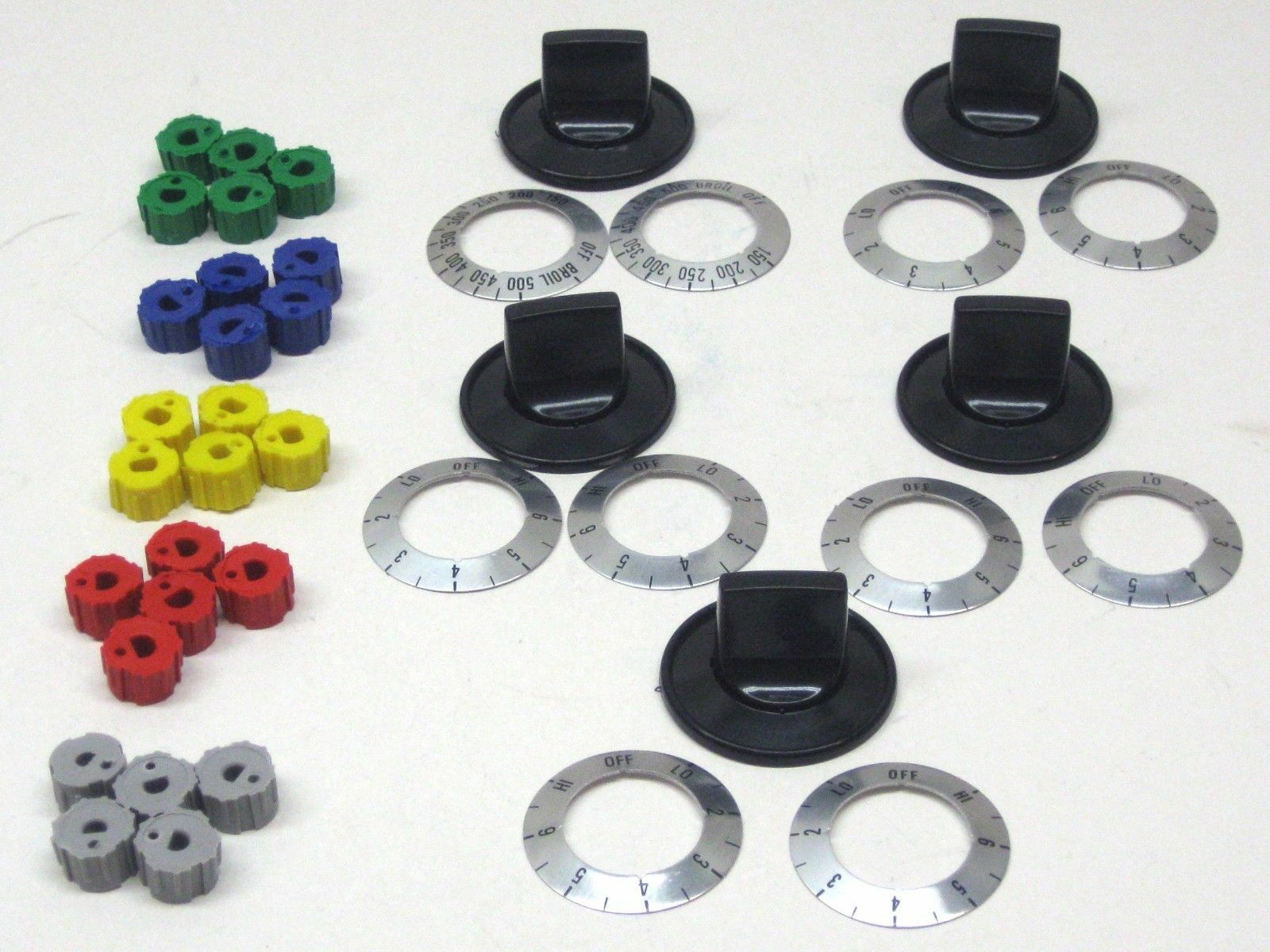 KN002 Universal Electric Range Oven Knob Handle Kit Color Black