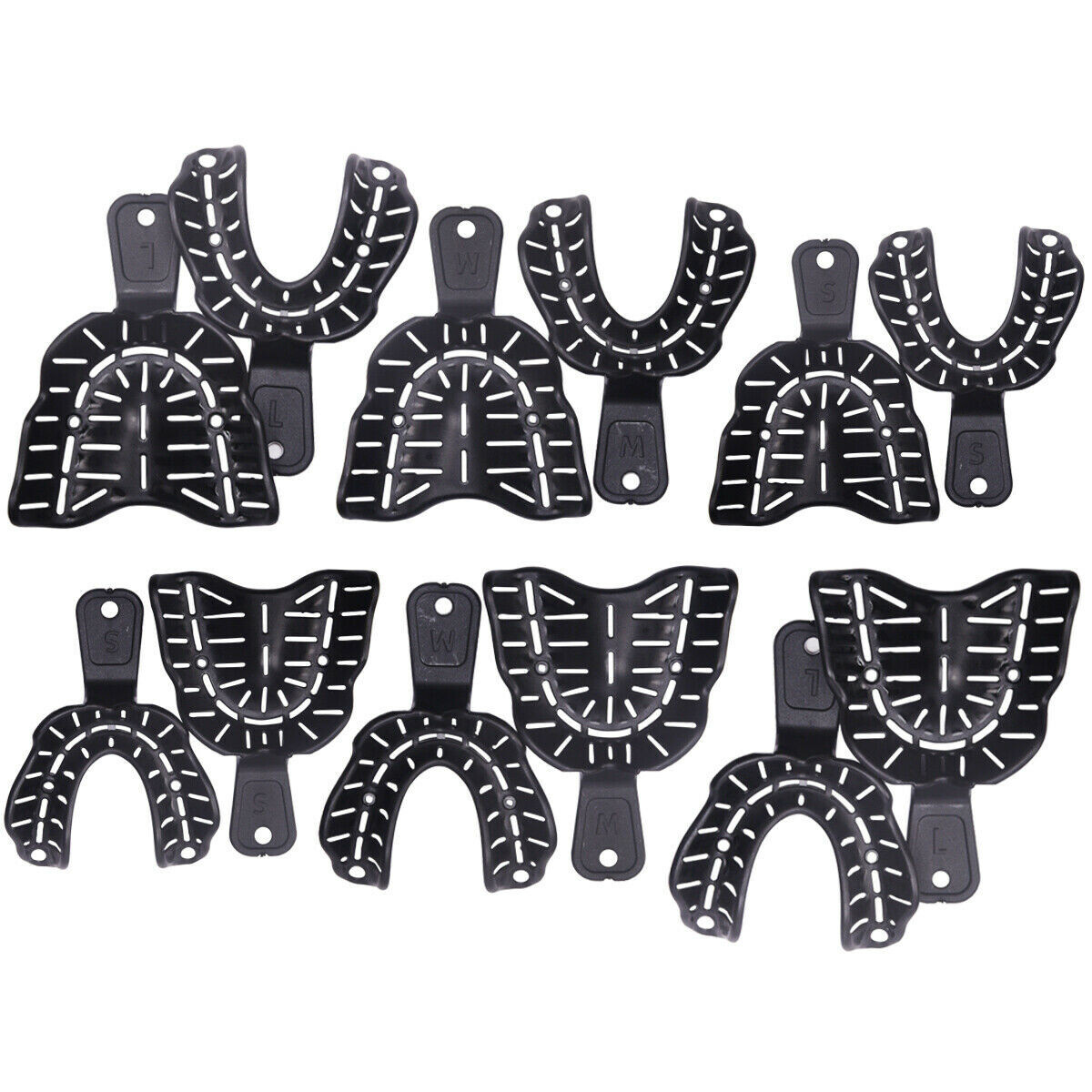 Dental Impression Tray Heat Mouldable Denture Large/Medium/Small Upper/Lower